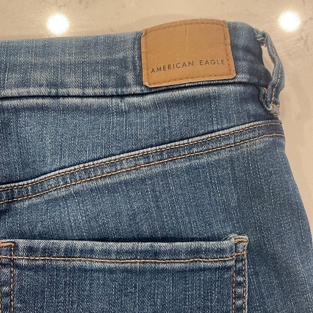 American Eagle Curvy High Rise Jeggings Denim Jeans Size 6 - Picture 9 of 11